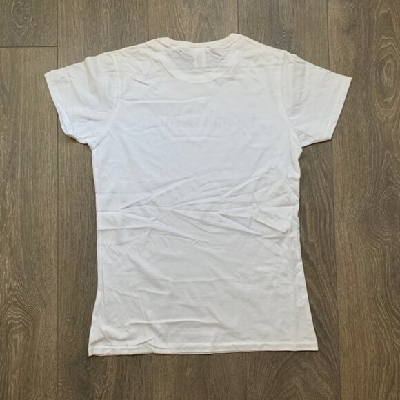 Women’s T-Shirt French Quote Short sleeve Crew neck White Cotton Plain casual - Picture 9 of 14